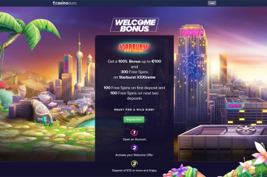 CasinoEuro welcome bonus and free spins offer