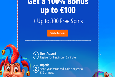 100% Bonus up to €100 + Up to 300 Free Spins Betsson