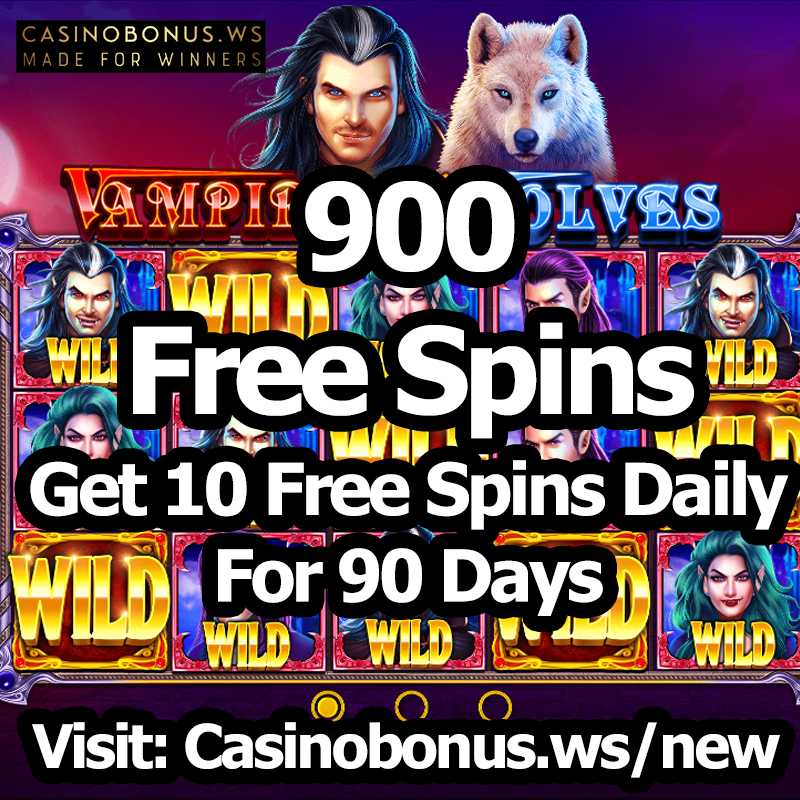 900 free spins 10 daily casino welcome bonus